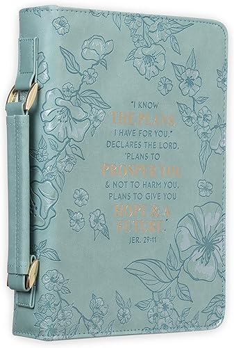 Christian Art Gifts Funda de la Biblia de piel sintĂ©tica I Know The Plans I Have for You - JeremĂas 2911 inspirador versĂculo bĂblico en relieve, Christian Art Gifts Funda de la Biblia de piel sintĂ©tica I Know The Plans I Have for You - JeremĂas 2911 inspirador versĂculo bĂblico en relieve,