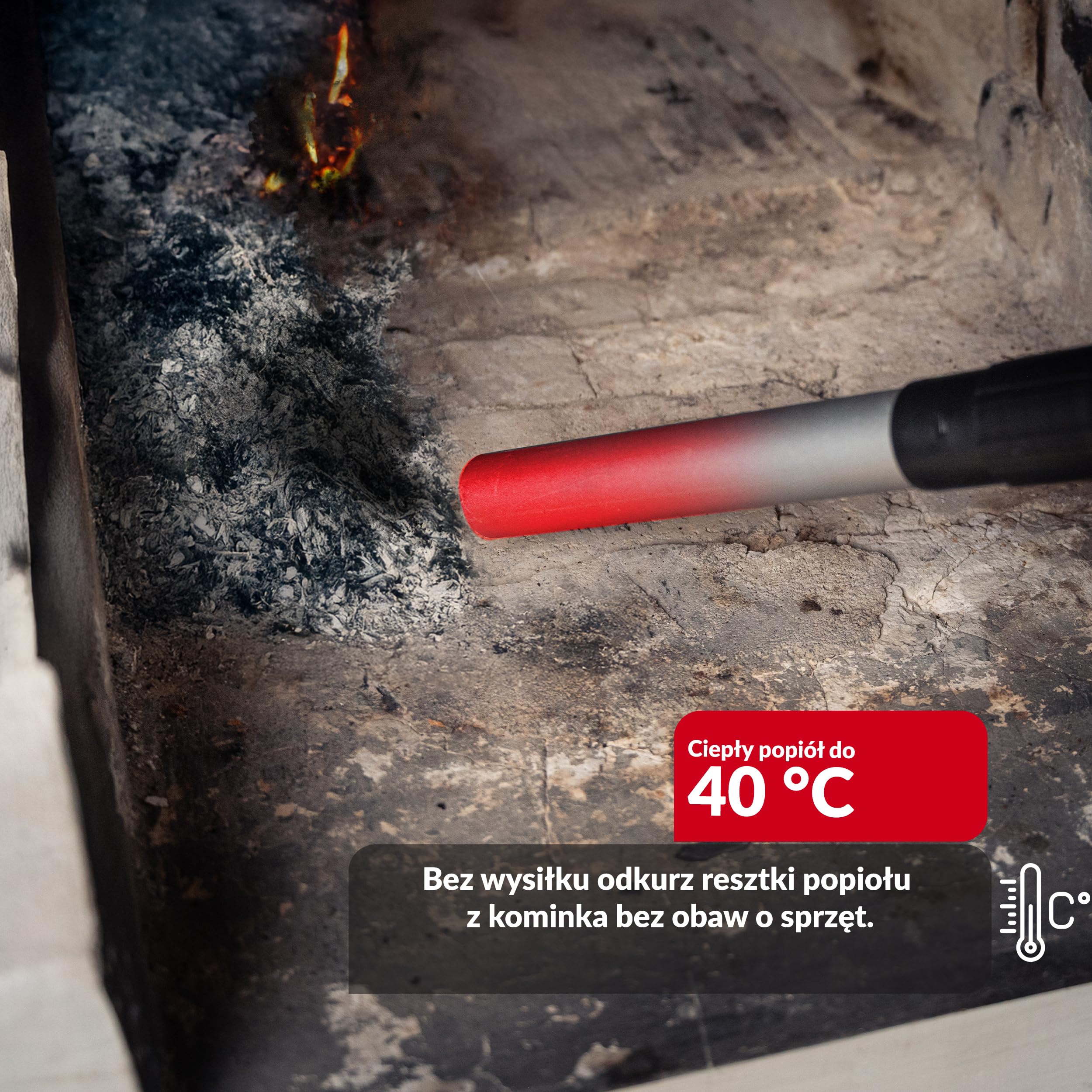 LEHMANNOdkurzacz do popiołu 15 l – kominkowy odkurzacz do wysokich temperatur – wytrzymały metalowy zbiornik – filtry HEPA – funkcja nadmuchu