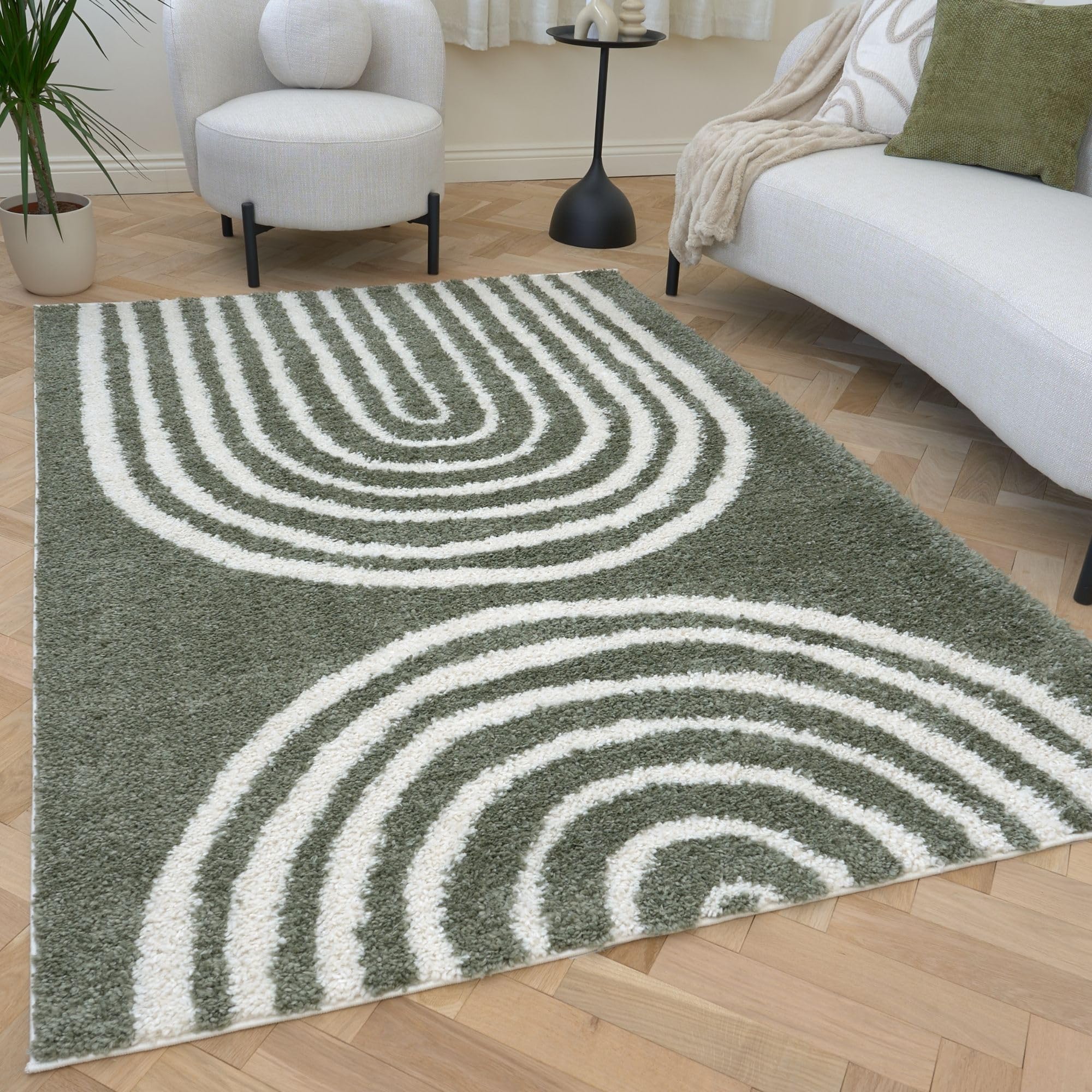 The Rugs Green Moodi Shaggy Reverie Rug - 200X290 Cm