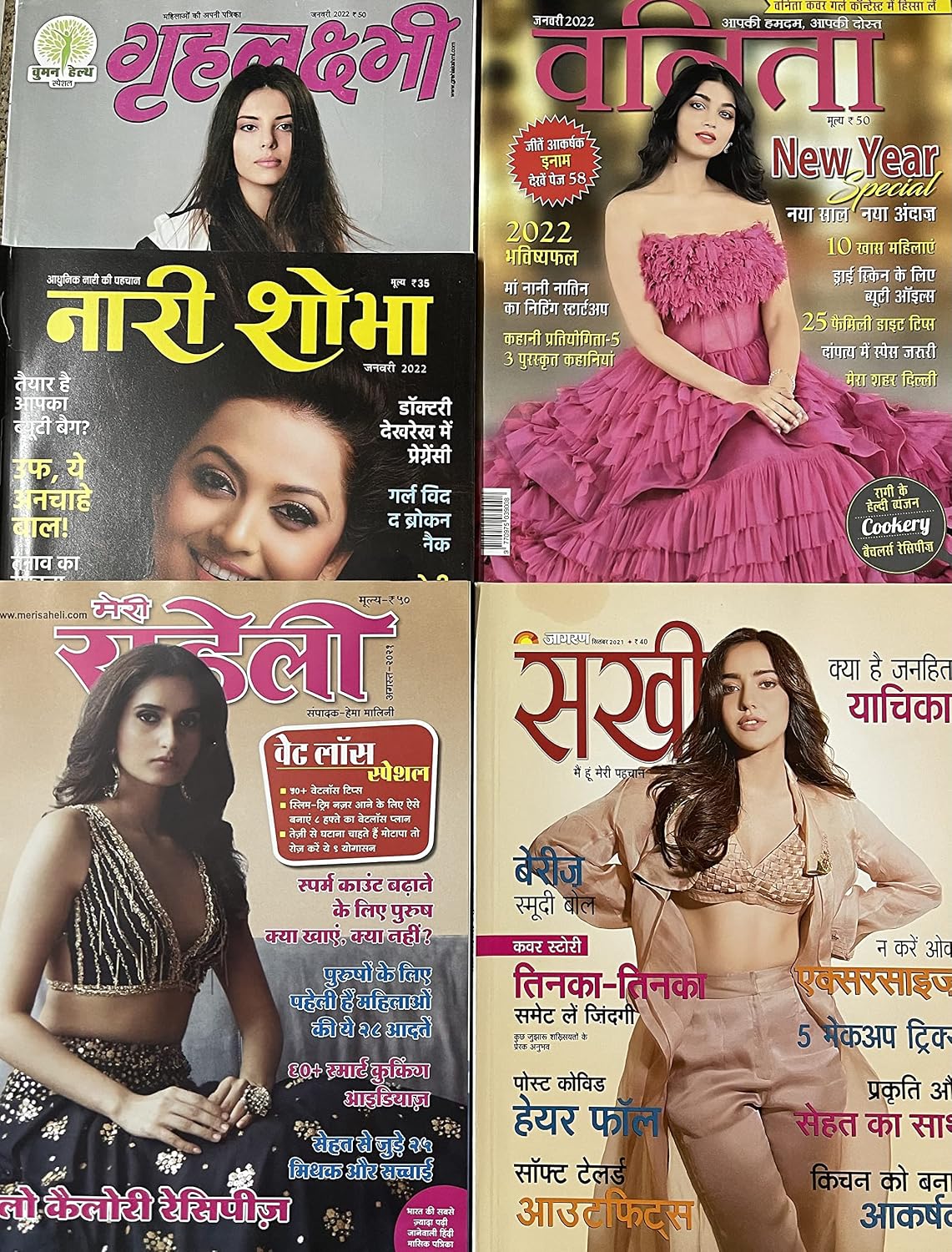 Grehlakshmi, Meri Saheli, Vanita, Sakhi, Nari Shobha January 2022 Hindi Women Magazine