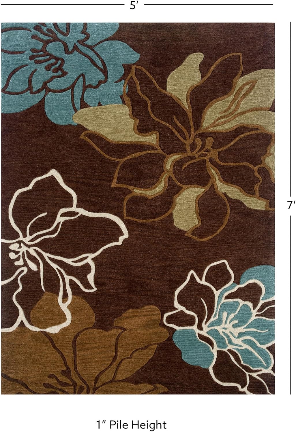 Linon Trio, Brown, 5 x 7