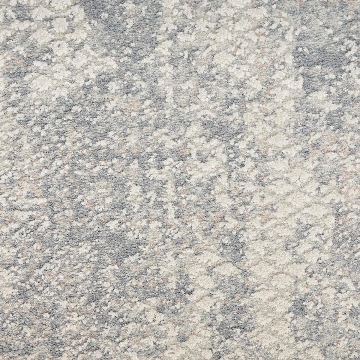 Gray Abstract 4' x 6' Synthetic Handmade Area Rug