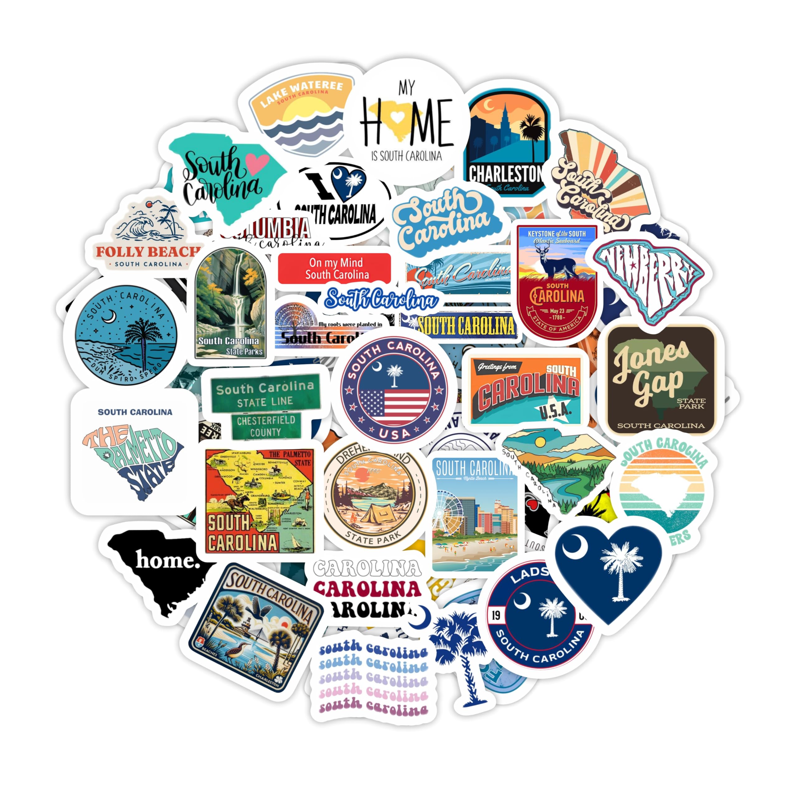 Autocollant Caroline du Sud sticker américain pour décoration carrosserie et PC