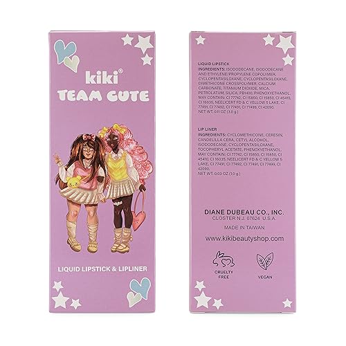 Miniatura 3 de kiki Kit de labios con lápiz labial líquido mate y delineador de labios (JAZMIN)