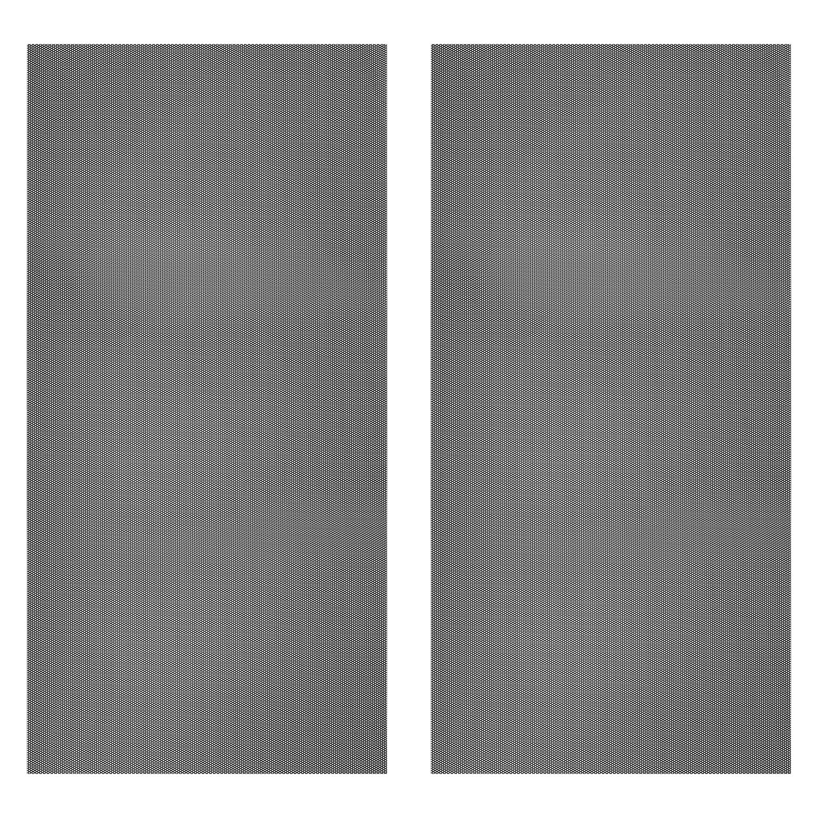 PATIKIL Ventola antipolvere per PC, 100 x 50 cm, foro da 0,2 cm, 2 pezzi, in PVC, filtro antipolvere per PC, griglia per ventola di raffreddamento del computer, antipolvere, colore nero