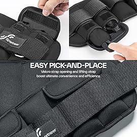 Sportneer Adjustable Ankle Weights Leg and Arm Weights for Yoga, Walking, Running, Aerobics, and Gym, 0,4-1,6kg Each, a Pair 0,8-3,2 kg