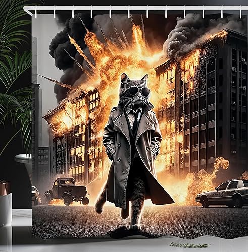 Miniatura 44 de Cortina de regadera de mundo marino, peces, estrellas de mar, formato arte moderno, decoraciones temáticas para niños para baño del hogar, Marrón