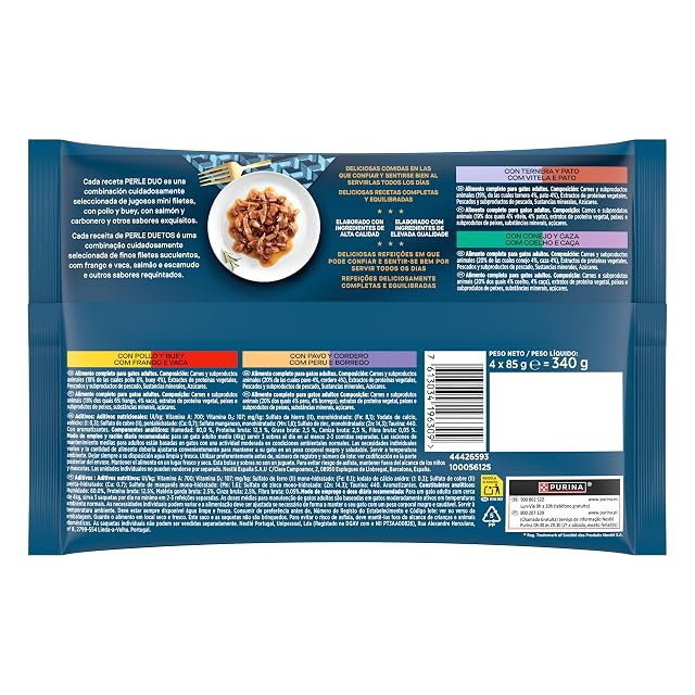 Foto 2 de 6 de Purina Gourmet Perle Duetos, Comida Húmeda para Gato con Carnes Delicadas, 12 paquetes de 4 sobres de 85g