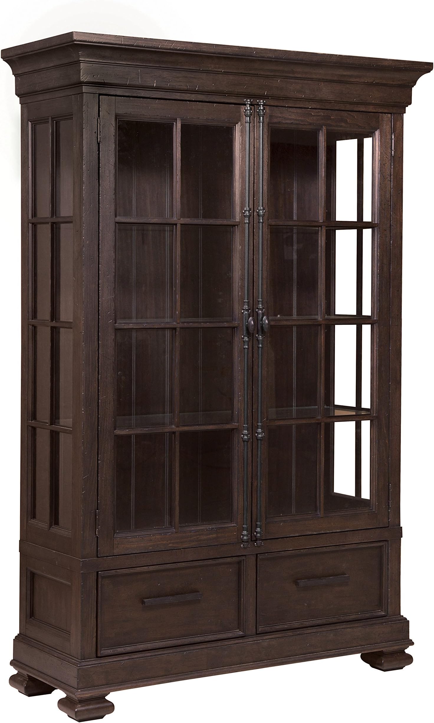 Stylistics Bolton St. China Cabinet, Dark Brown, 52" x 19" x 78"