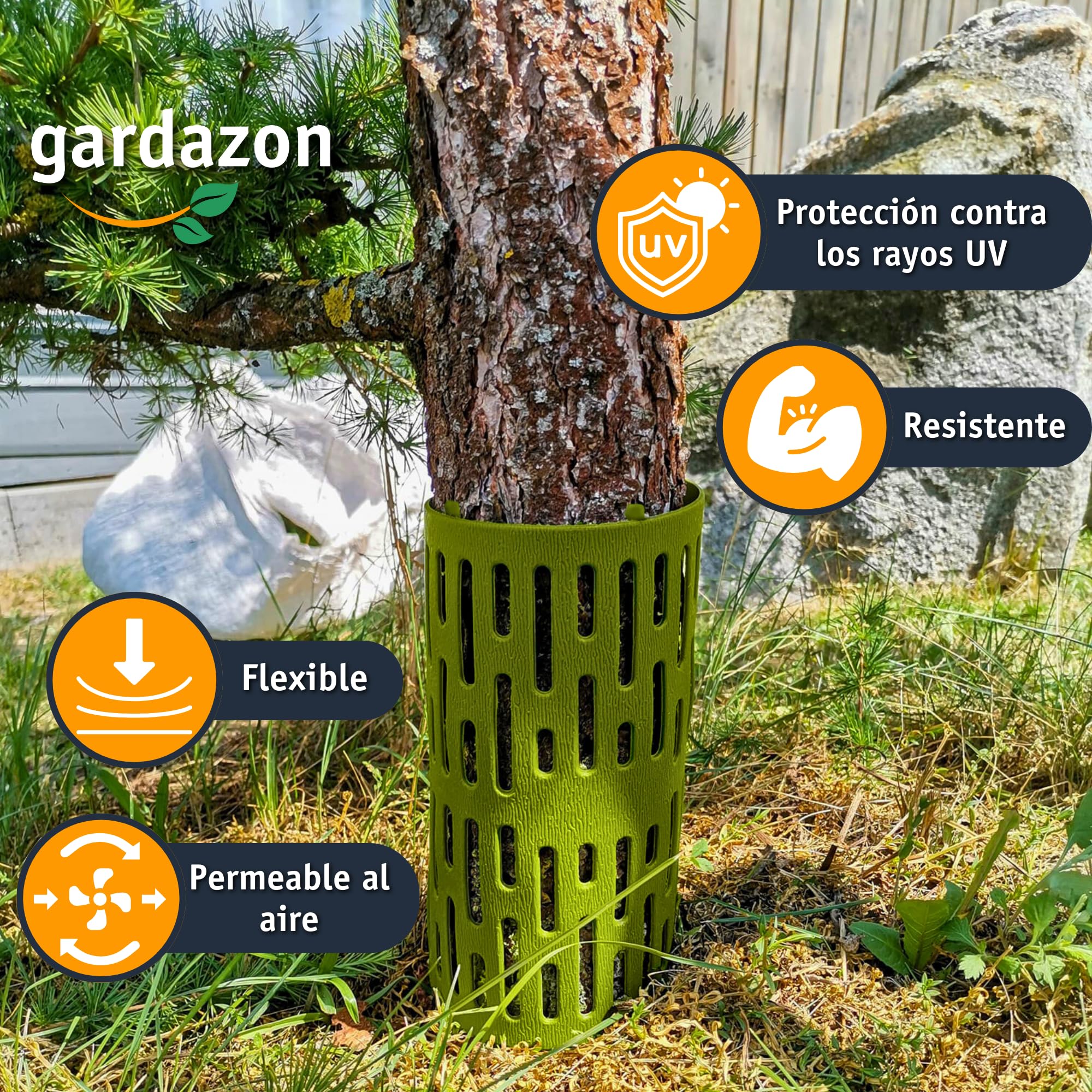 protección Extensible para Troncos de árboles - 12 Piezas (20 x 33cm) contra mordeduras de Animales Salvajes de Caza y segadoras robotizadas - Resistente a los Rayos UV