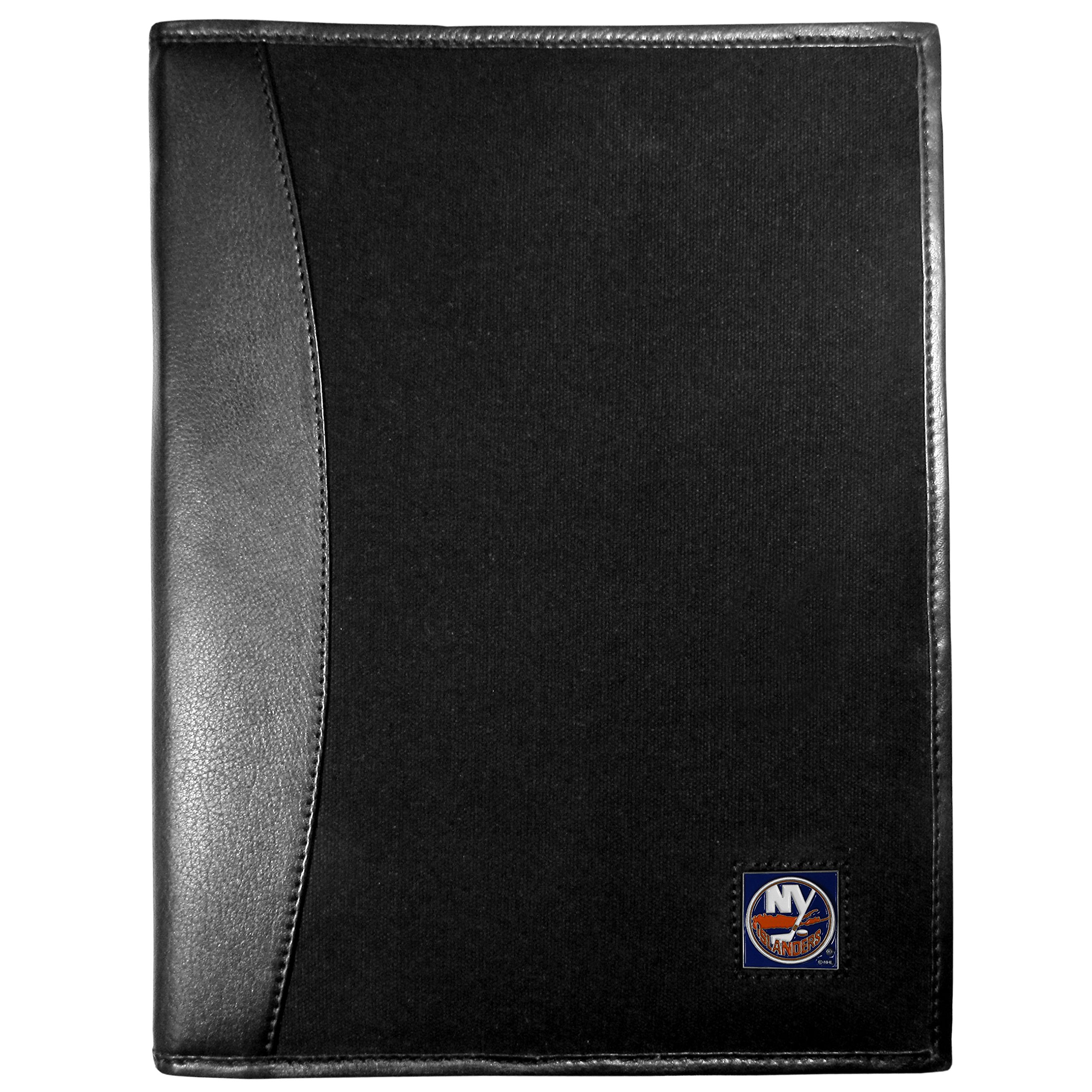 Siskiyou Sports NHL New York Islanders Leather and Canvas Padfolio, Black