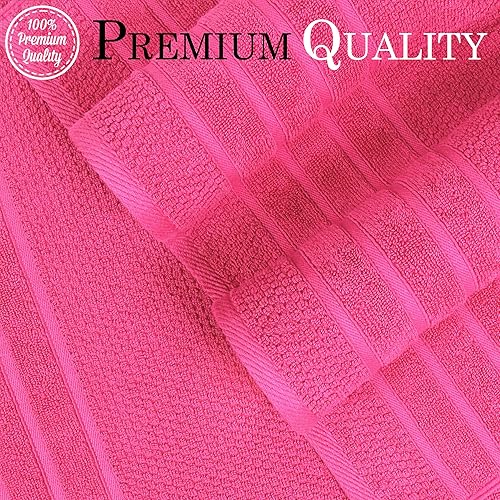 Miniatura 8 de Juego de toallas de baño, 100% algodón, 2 toallas de baño, 2 toallas de mano y 2 toallas pequeñas, de secado rápido, absorbentes, suaves y