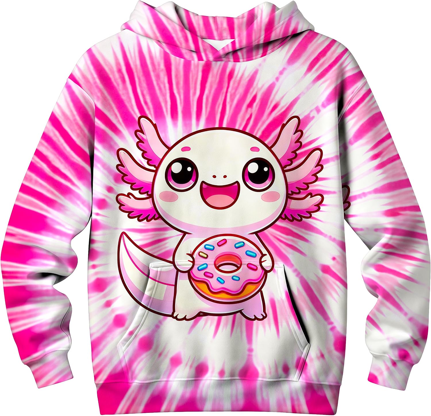 Kids Tie Dye Kangaroo Pocket Pullover Hoodie for Boys and Girls