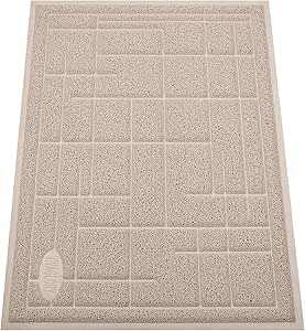 VIVAGLORY Katzenstreu-Matte zum Auffangen von Streu, Katzenstreu-Teppichfänger, wasserdichte Futter- und Futtermatten für Katzen, Hunde und kleine Tiere, ungiftige Sicherheit für Haustiere, 60×43cm