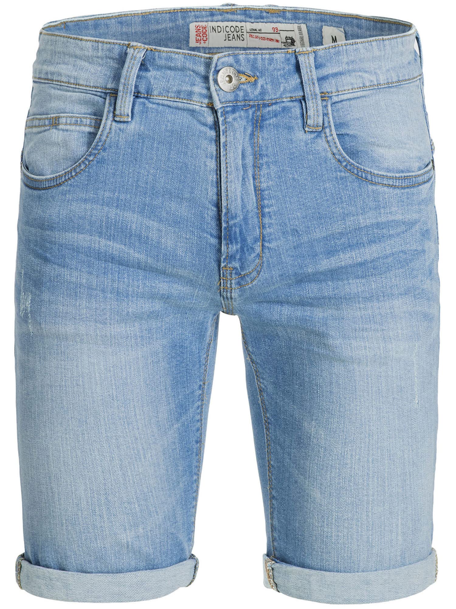 Indicode Hommes Caden Jeans Shorts | Pantalon Court en Jean à 5 Poches
