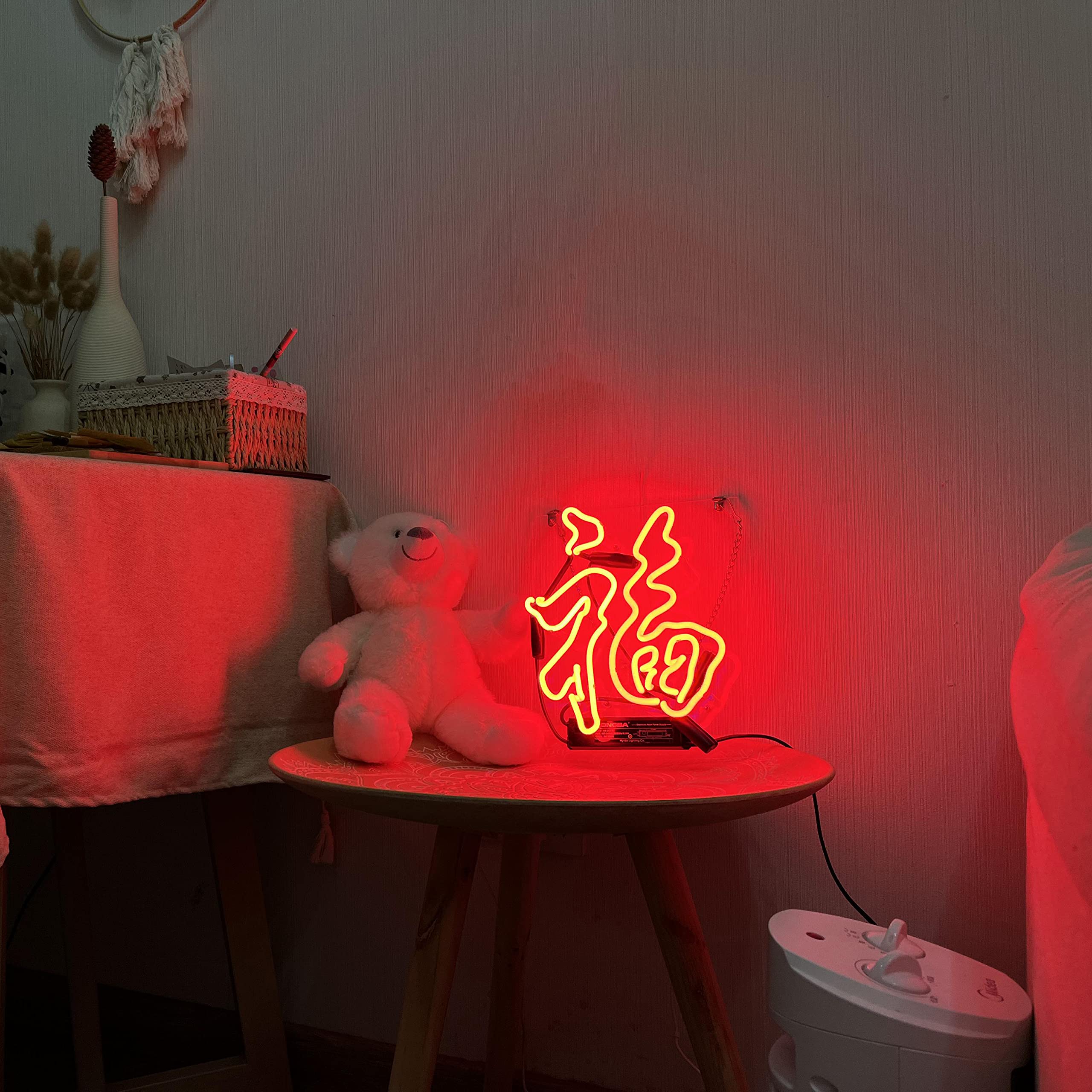 Amazon.co.jp: ネオンサイン 福 NEON SIGN ネオン管 ネオンライト