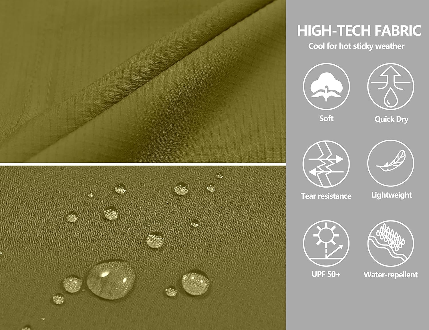 Little Donkey Andy Women's Hiking Cargo Shorts 10 Inches Lightweight Outdoor Golf Casual Shorts with 6 Pockets - Image 4