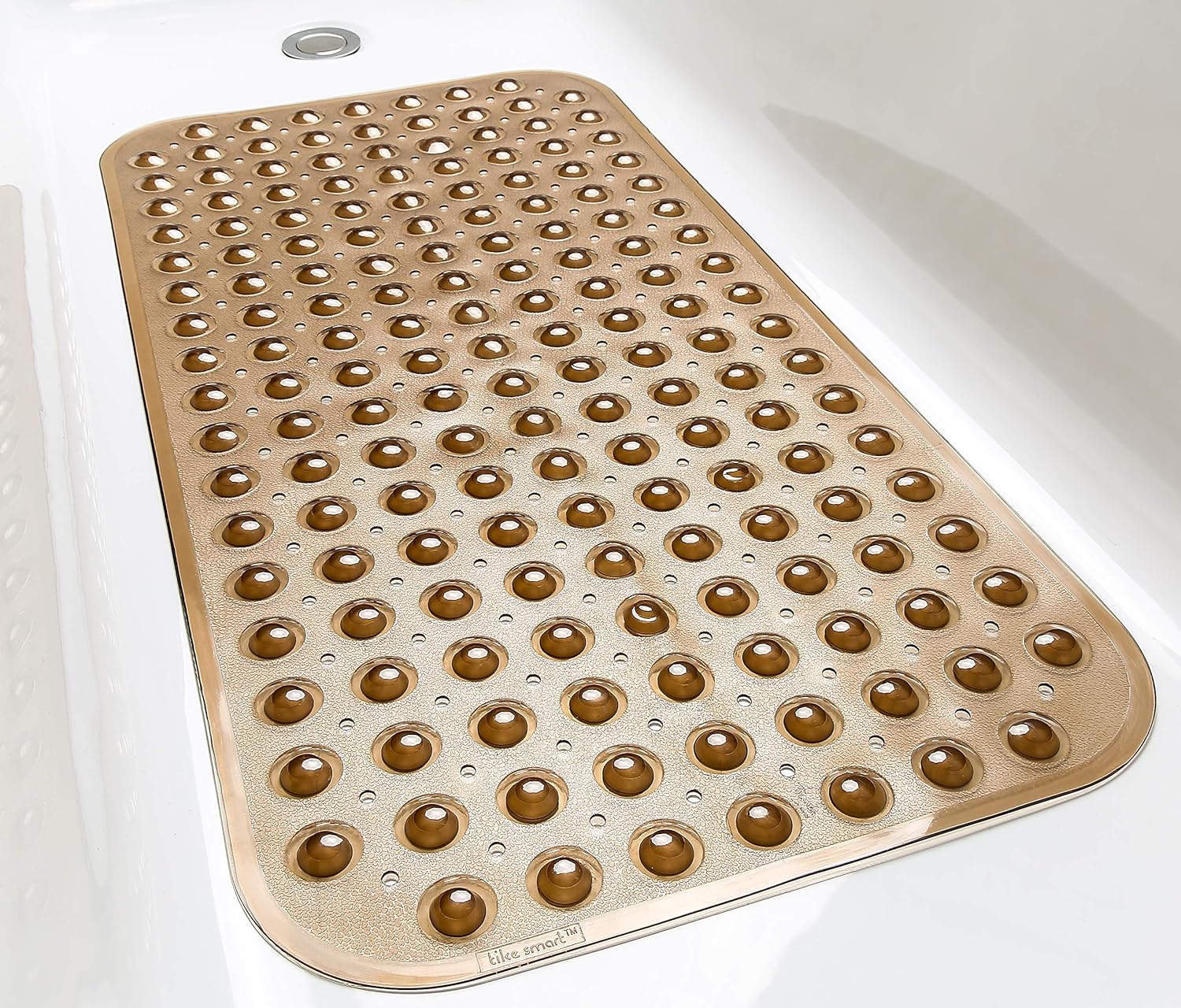 TIKE SMART Large Non-Slip Bathtub & Shower Mat 31 inch x16 inch (Smooth/Non-Textured Tubs Only) Safe, Clean, Machine-Washable - Image 5