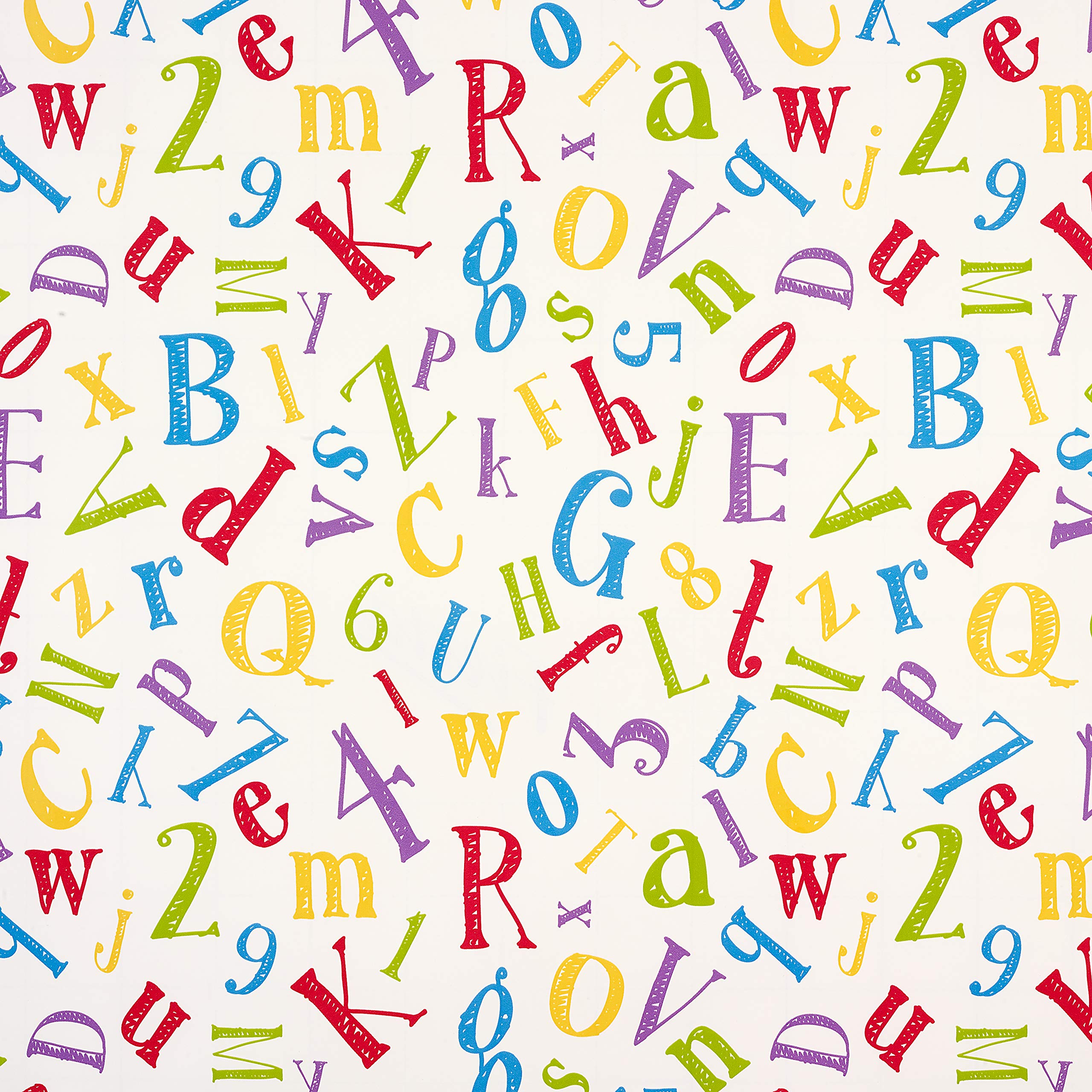 Jolee Tablecloths Abc Alphabet And Numbers Kids Pvc Vinyl Wipe Clean Tablecloth 140Cm X 200Cm Rectangle (55" X 79")