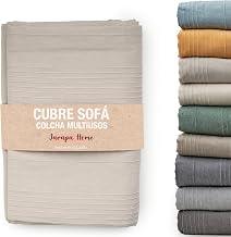 Multi-purpose bedspread and bedspread for sofas, white bedspreads, multi-purpose plaid sofa cover, durable and quality fabric, made in Spain: bedspreads 150 modern bedspreads, 135, 90 (Beige, 140 x 180 cm)