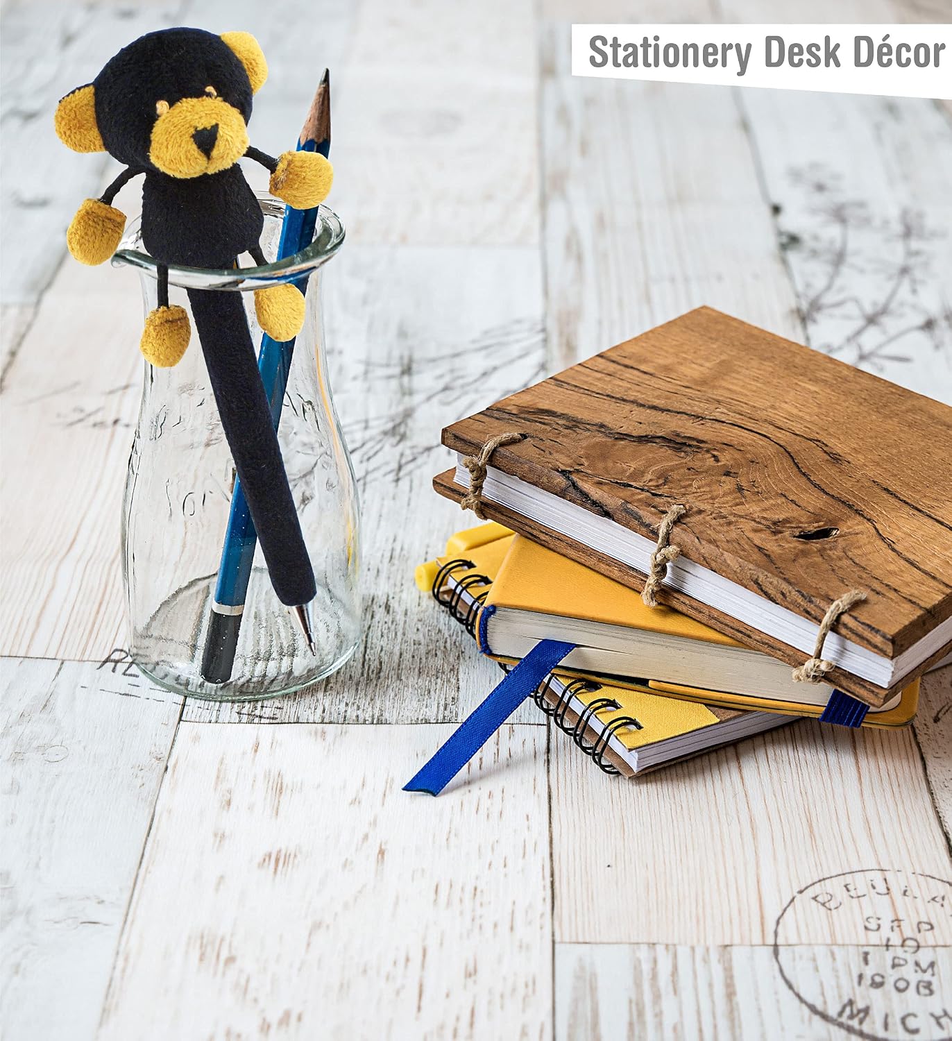 Puzzled DolliBu Black Bear Plush Pen - Cute & Soft Wild Life Stuffed Animal Ballpoint Novelty Pen Toy, Writing Pen Instrument For School & Office Desk Decor for Kids & Adults