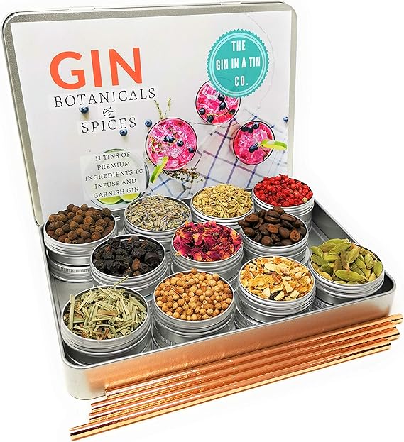 The Gin In A Tin Co Gin Botanicals Set Of 11 Gin Infusion Botanical Set
