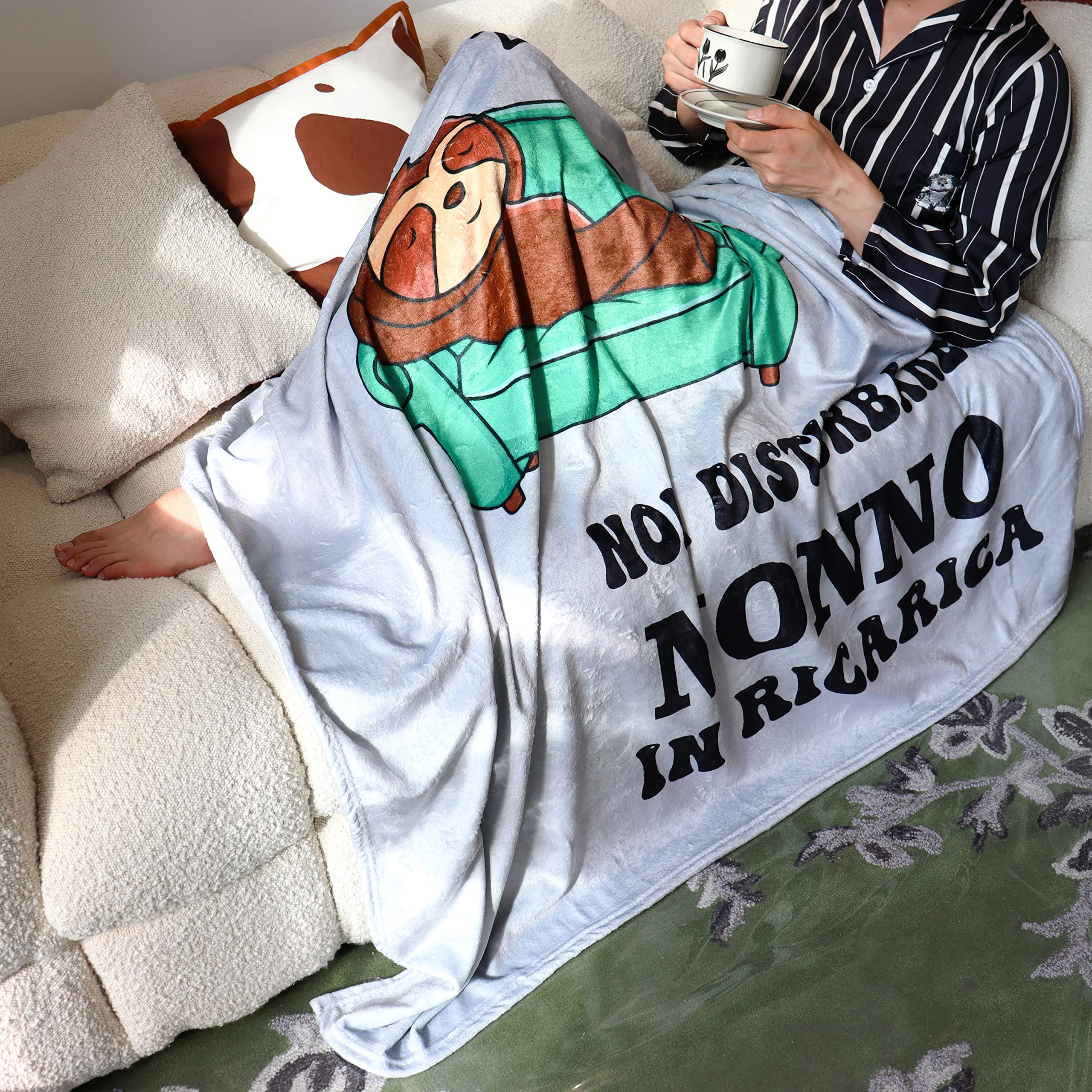 Shoppawhile Nonno Coperta Flanella 130 x 150cm Regalo per Nonno Compleanno Natale Festa del Papà Idee Regali per Nonno Festa dei Nonni