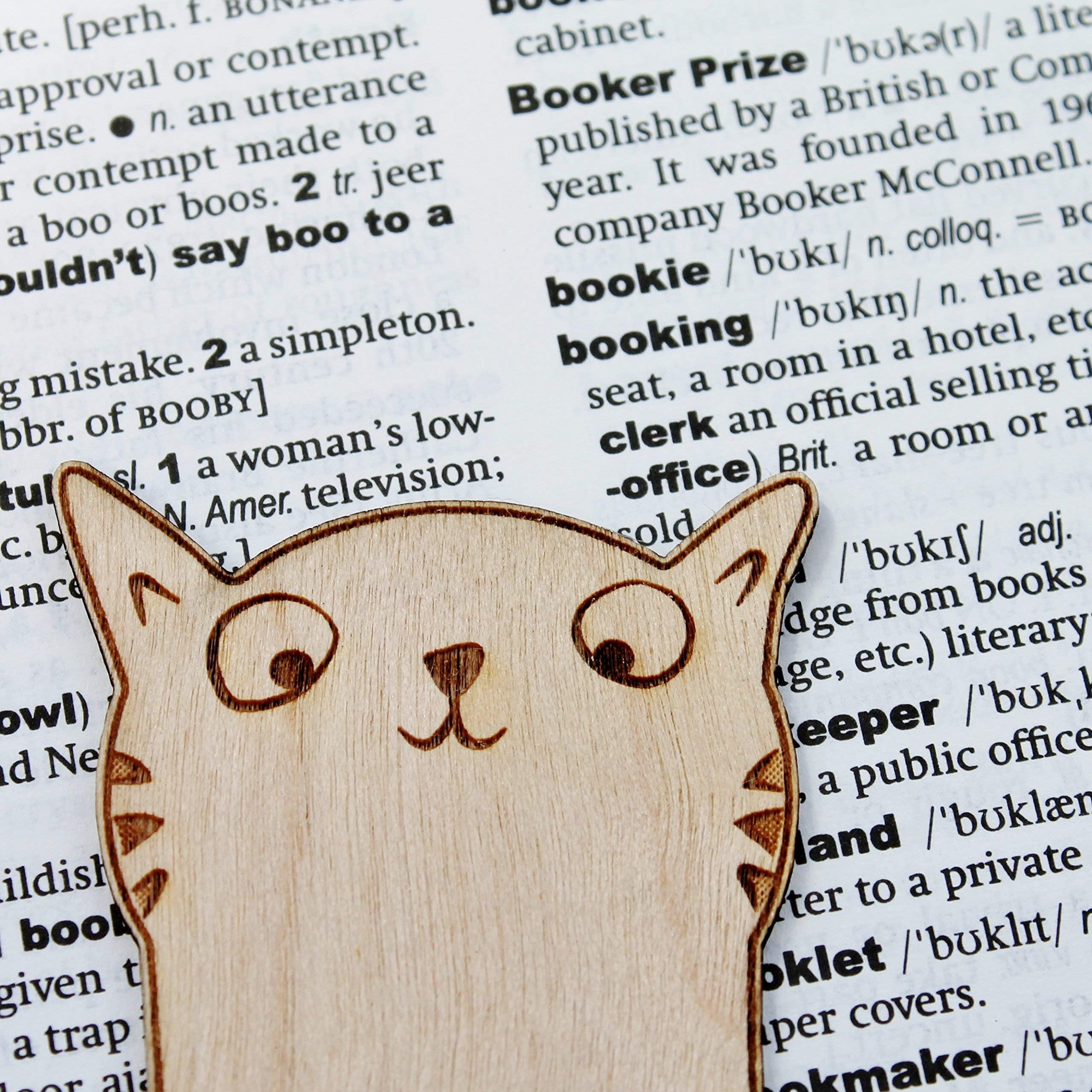 Wooden Cat Bookmark