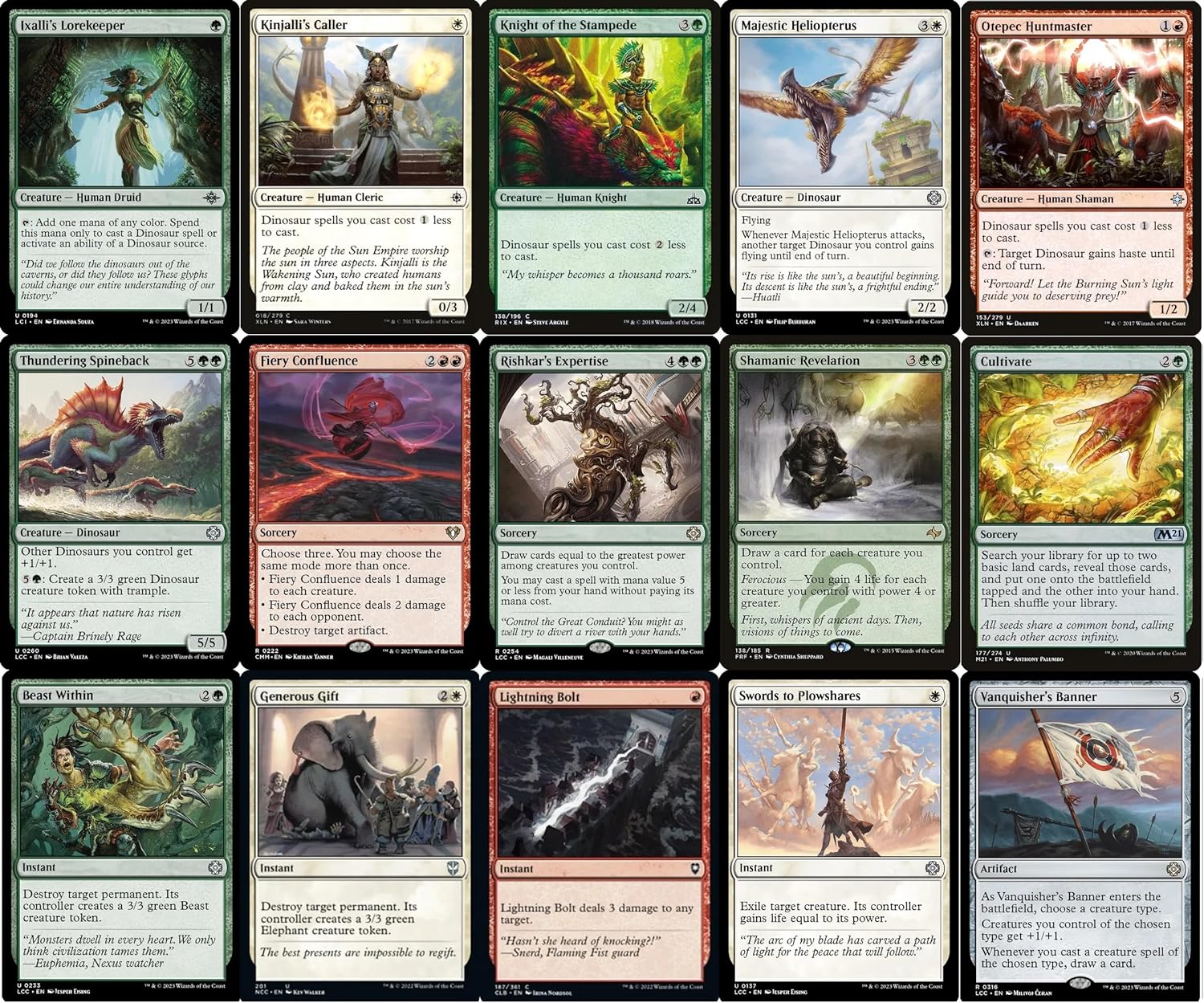 Elite Commander Dinosaur Deck - Naya Red Green White - Pantlaza, Sun-Favored - EDH cEDH - 100 Card - Custom Magic The Gathering Deck - Very Strong!