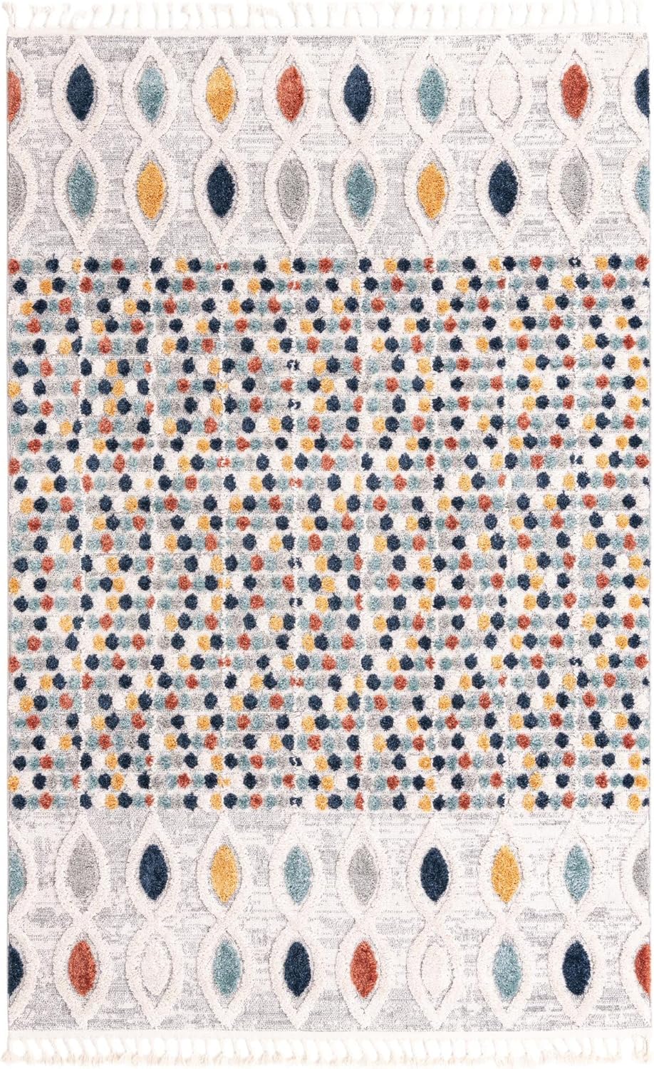 Rugs.com Cherokee Collection Rug – 6' x 9' Multi High Rug Perfect for Bedrooms, Dining Rooms, Living Rooms