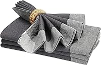 Vista 32 de Servilletas de lino y algodón de 18 x 18 pulgadas natural con vainica, servilletas de boda, servilletas de cóctel, servilletas de tela, servilletas