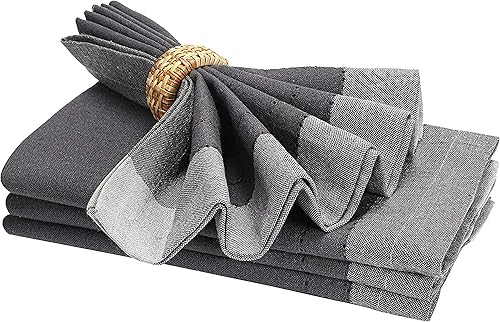 Miniatura 149 de Servilletas de lino y algodón de 18 x 18 pulgadas natural con vainica, servilletas de boda, servilletas de cóctel, servilletas de tela, servilletas