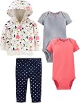 Simple Joys by Carter's baby-girls 4-Piece Jacket, Pant, and Bodysuit SetLayette Set