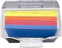 Vista 7 de Storex Caja de archivos portátil con tapa organizadora, 17.13 x 9.63 x 11 pulgadas, esmerilada/plateada (61511A01C)