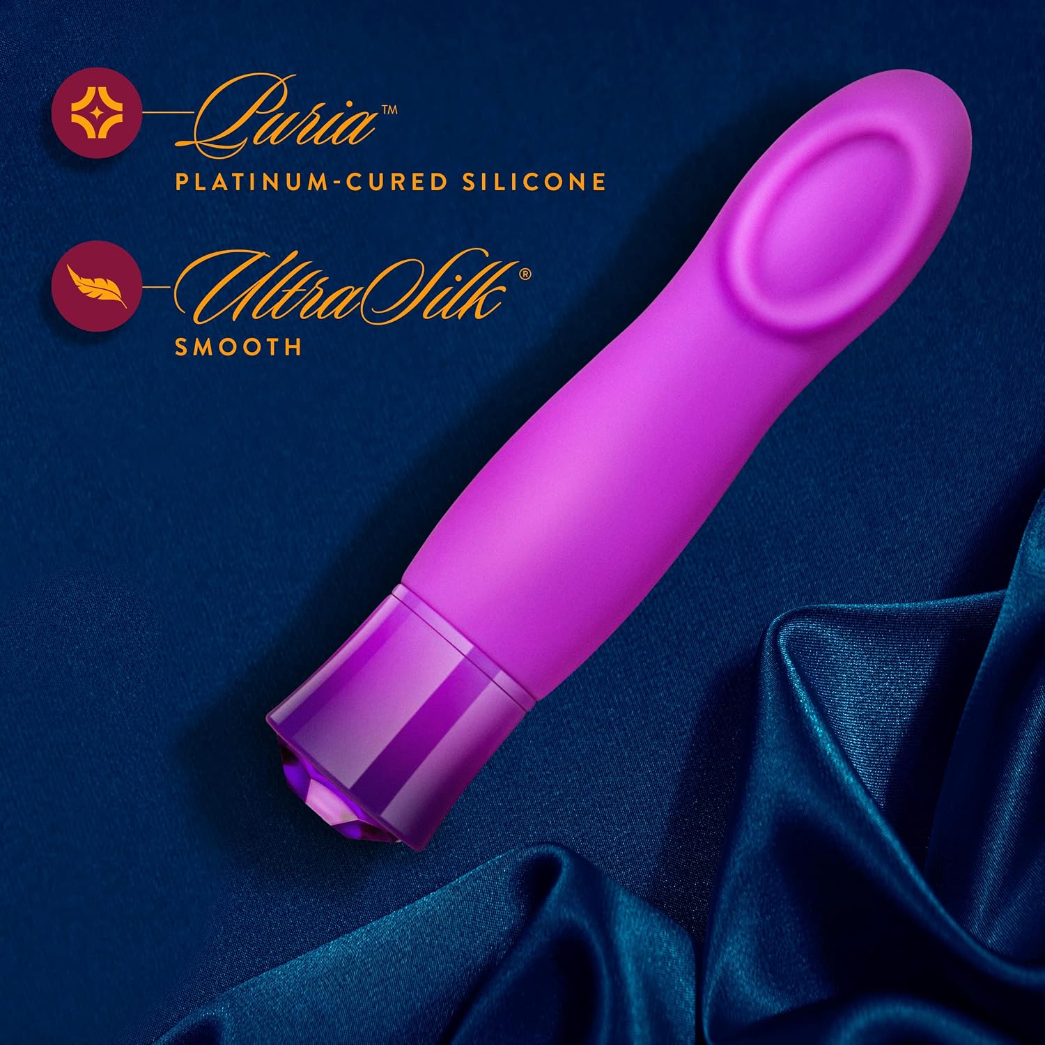 Blush Oh My Gem Charm 5.5” G-Spot Vibrator - Warming Clitoral & Nipple Stimulator, Deep Rumbly RumboTech Powered Vibrations, Waterproof - Rechargeable Silicone Sex Toy for Women & Couples - (Amethyst)