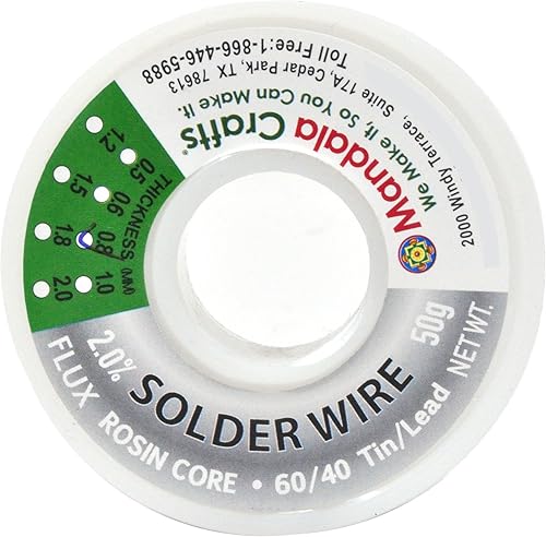 Miniatura 9 de Mandala Crafts Sn99 Ag0.3 Cu0.7 0.6mm 0.8mm 1mm 1.5mm. Cable de soldadura sin plomo con núcleo de colofonia flux