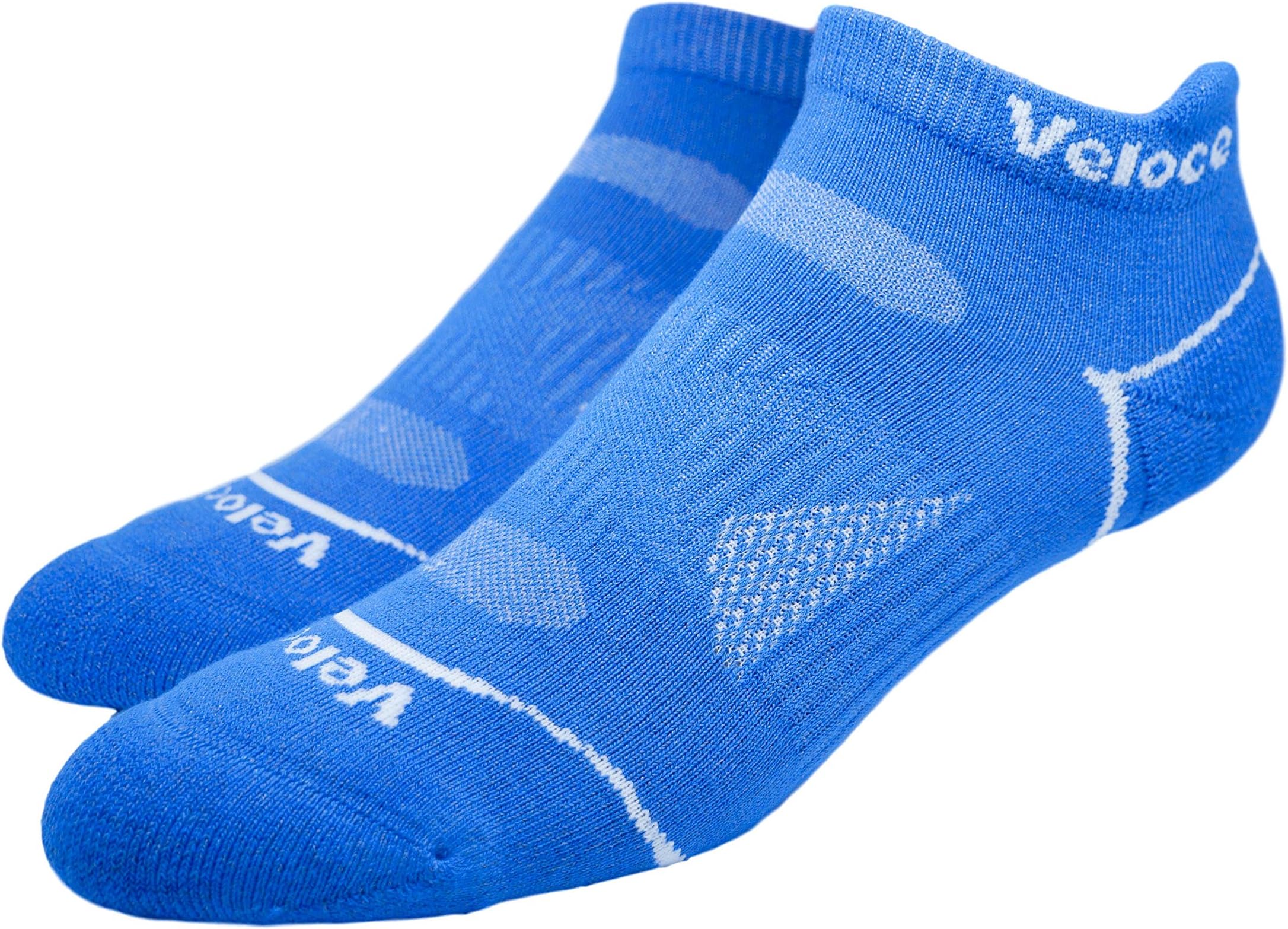 Veloce Athletics Ankle Socks for Men & Women: Cool-Silver Anti-Odor Training & Running Comfort Sock,Royal Blue,Small / Medium