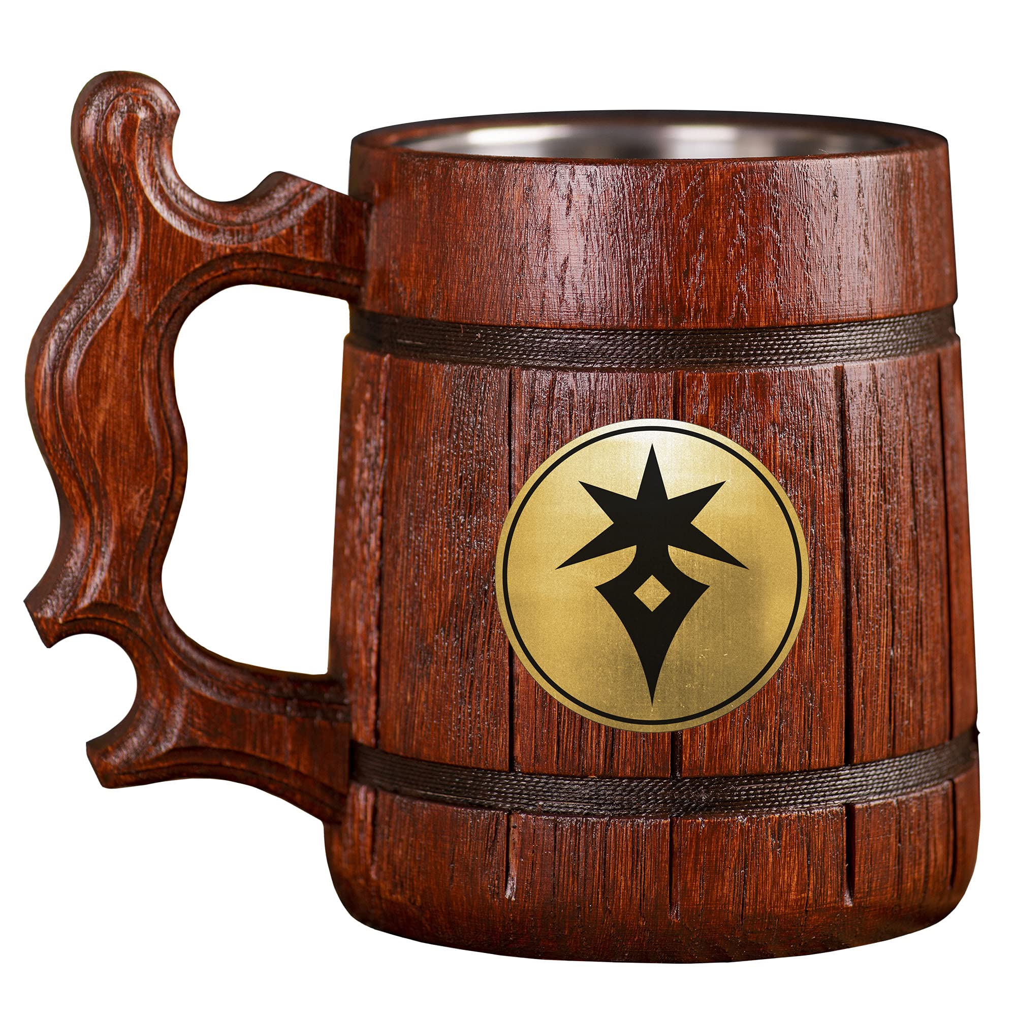 FF Dark Knight Mug, FF XIV Jobs Beer Stein, Personalized Wooden Beer Mug, Custom Beer Stein, Gamer Gift, Gamer Tankard, Gift for Men, Gift for Him