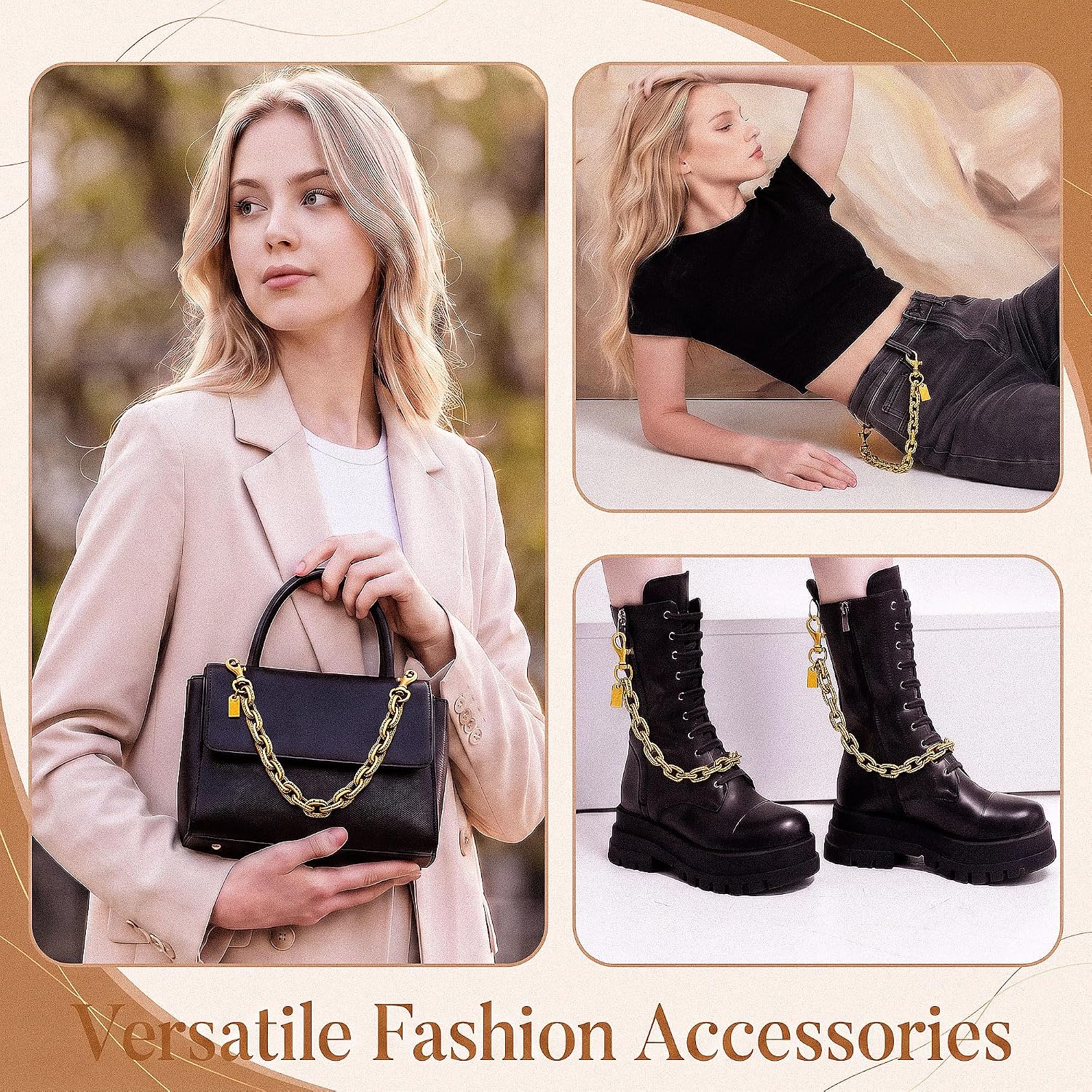 Bag Extender Chain Charm for Handbags, Tote Purse Strap Decorative Keychain image 5