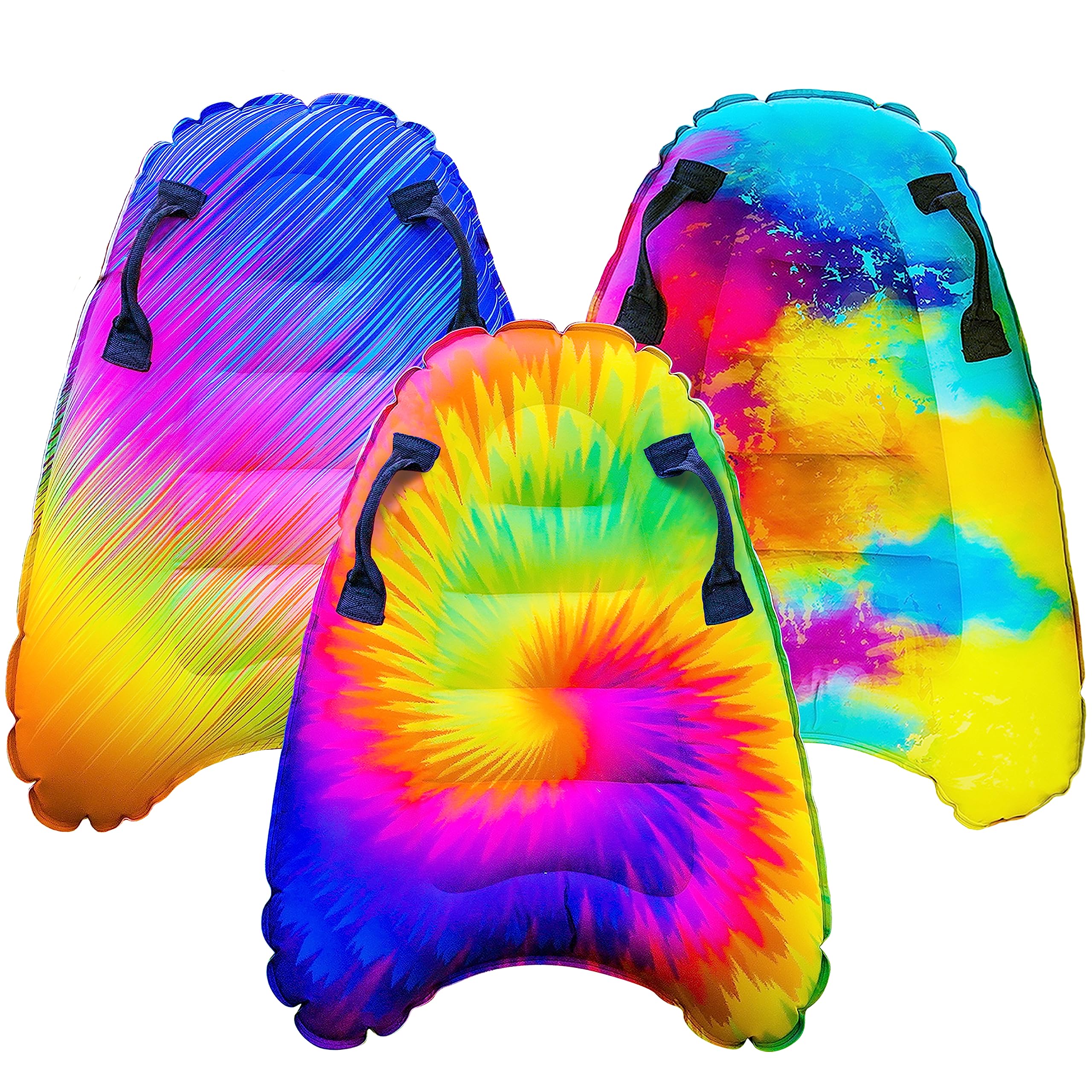 JAMBO Premium Inflatable Boogie Board for Beach, Pool or Water Slide, Nylon Fabric Swimming Boogie Boards, Pool Floats, Fun Pool and Beach Toys for Kids