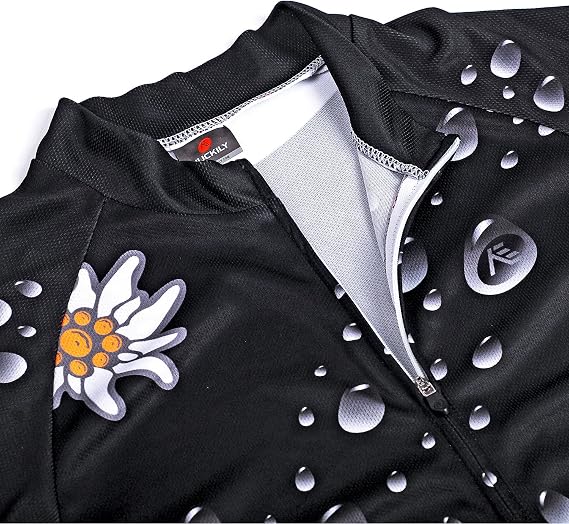 Women Cycling Jersey Short Sleeve Biking Shirts Ladies Bicycle Clothing Bike Jacket Tops Quick Dry with 3 Pockets