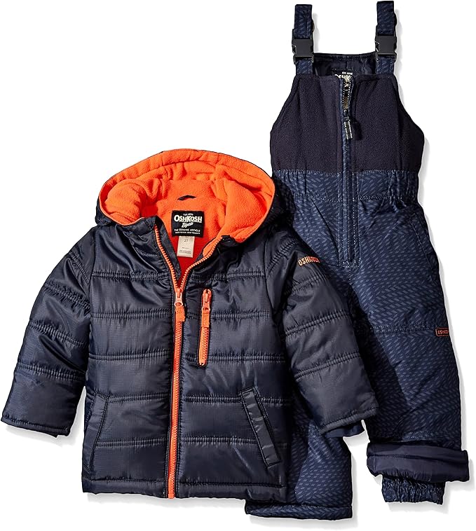 Osh Kosh Little Boys' Snowsuit with Puffer Coat, Navy, 3T