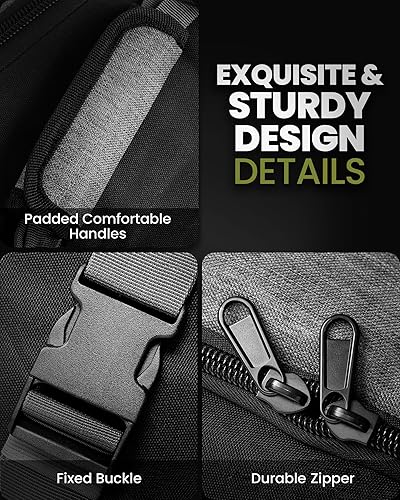 Miniatura 16 de OutdoorMaster Bolsa de viaje de golf acolchada con ruedas reforzadas, 900D Oxford resistente al desgaste e impermeable, funda de viaje de golf