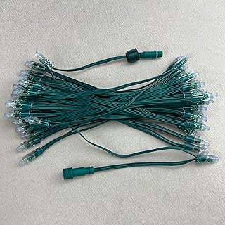 50 unids/set tipo de cuenta 25cm (10 pulgadas) paso DC5V direccionable 12mm WS2811 RGB led nodo de píxel inteligente; cable verde completo 18AWG, IP68 ( Color : GREEN 25cm spacing , Size : XConnect pi