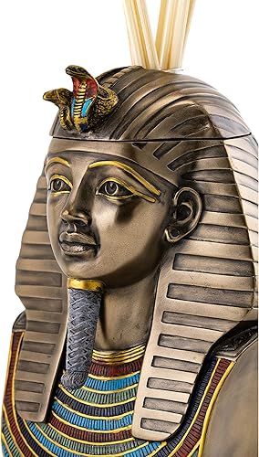 Miniatura 5 de Top Collection Royal Egypt King TUT - Estatua difusora de aceite esencial, quemador de aceite esencial egipcio antiguo en bronce fundido en frío de