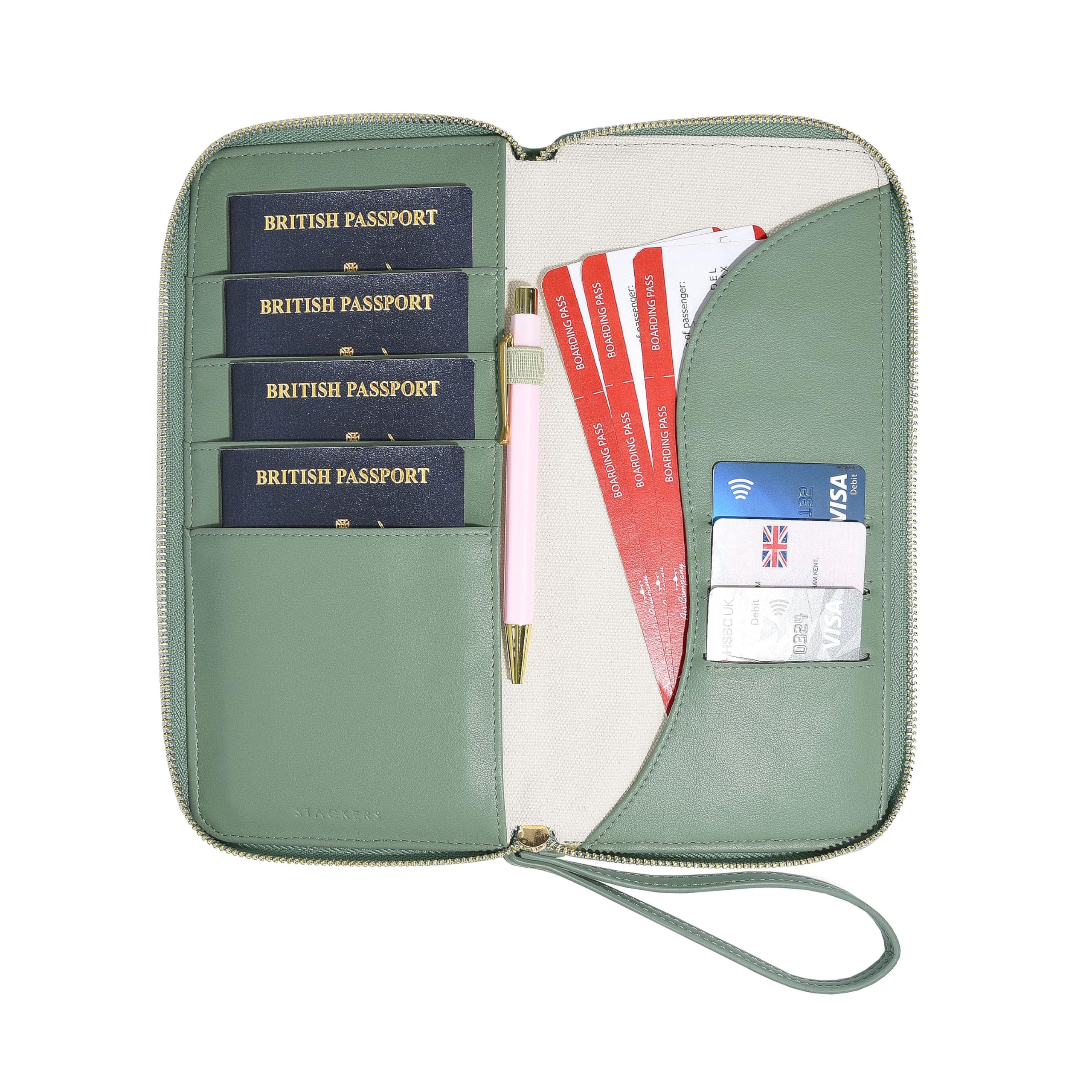 Stackers Seafoam Wave Family Passport Wallet