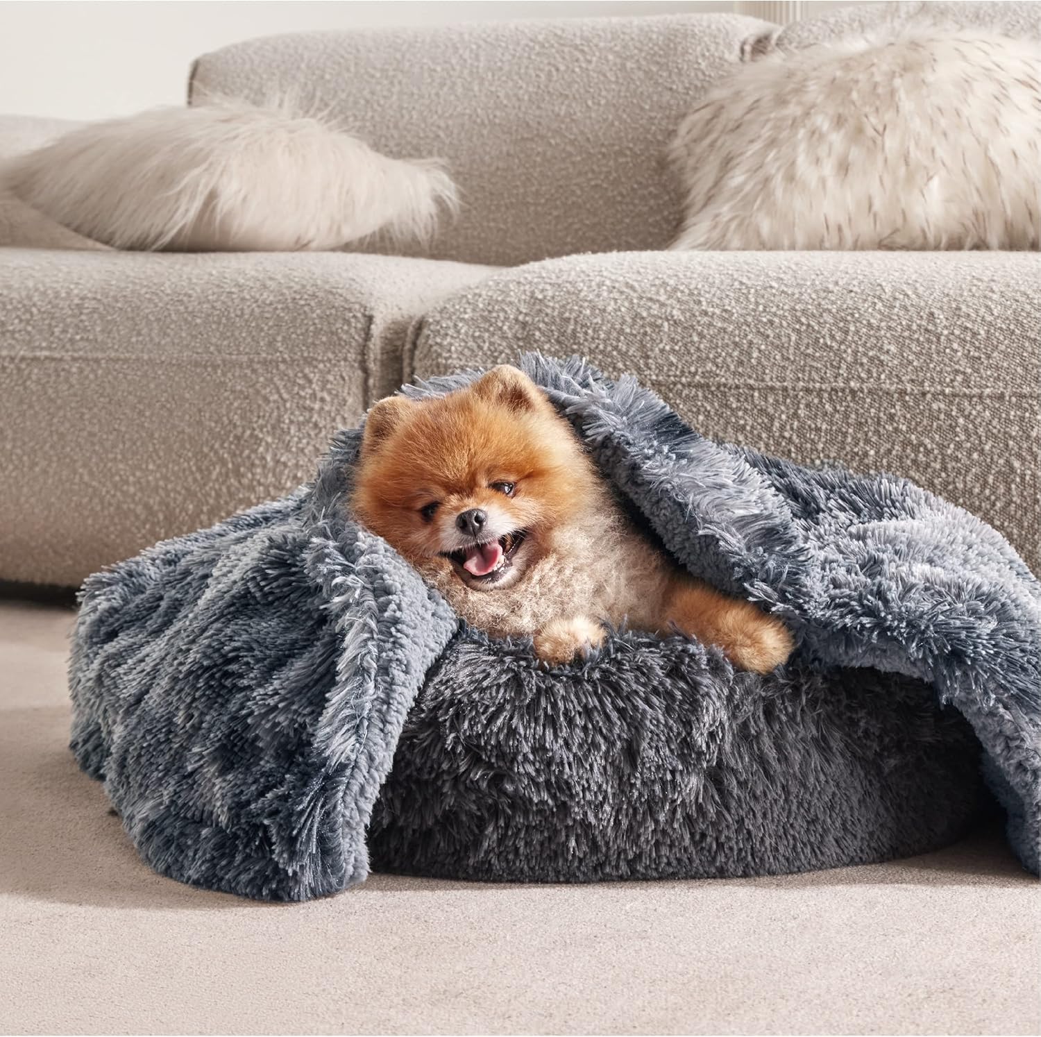 Bedsure Waterproof Dog Blankets for Small Dogs Calming