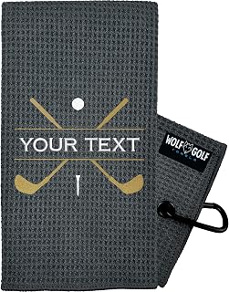 Wolf Golf Towels | Personalized Golf Towel | Golf Accessories | Golf Cart Accessories