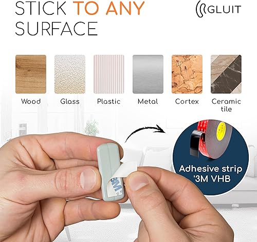 Miniatura 3 de Gluit - Organizador de cables de escritorio versátiles, clips de alambre y soporte para cables, organizador de cables para escritorio, accesorios de