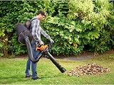 Black+Decker 3-in-1 electric leaf blower/leaf blower BEBLV301 (3,000 watts, with shredder+attachable leaf rake, 72l collection bag backpack - high blowing speed & adjustable suction power) - 4